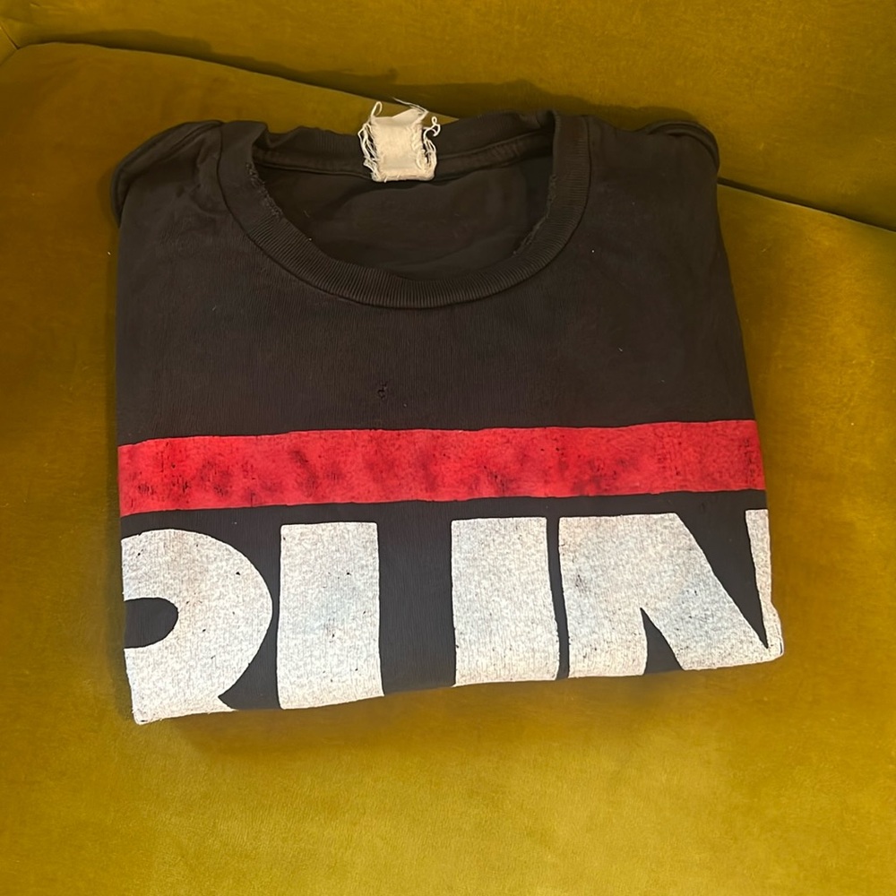 Amplified Vintage Run DMC Super Cropped T shirt Size M
